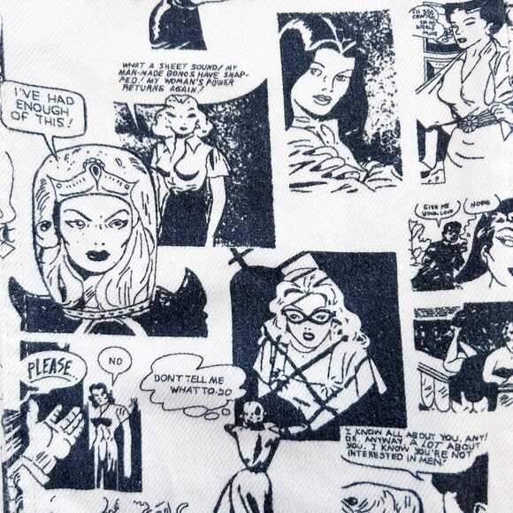 REFORMATION Comic Print High Rise Straight Jeans – Size 24P - Picture 5 of 16